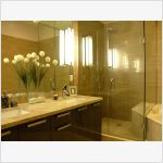 Фото-идеи дизайна ванных комнат и санузлов. Керамическая плитка