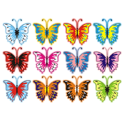 Декорум — Наклейки. Серия бабочки. Разноцветная коллекция 12 шт
