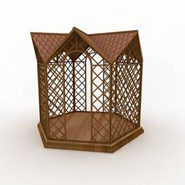 3d модель беседки