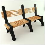 3d скамейки для ландшафтного дизайна